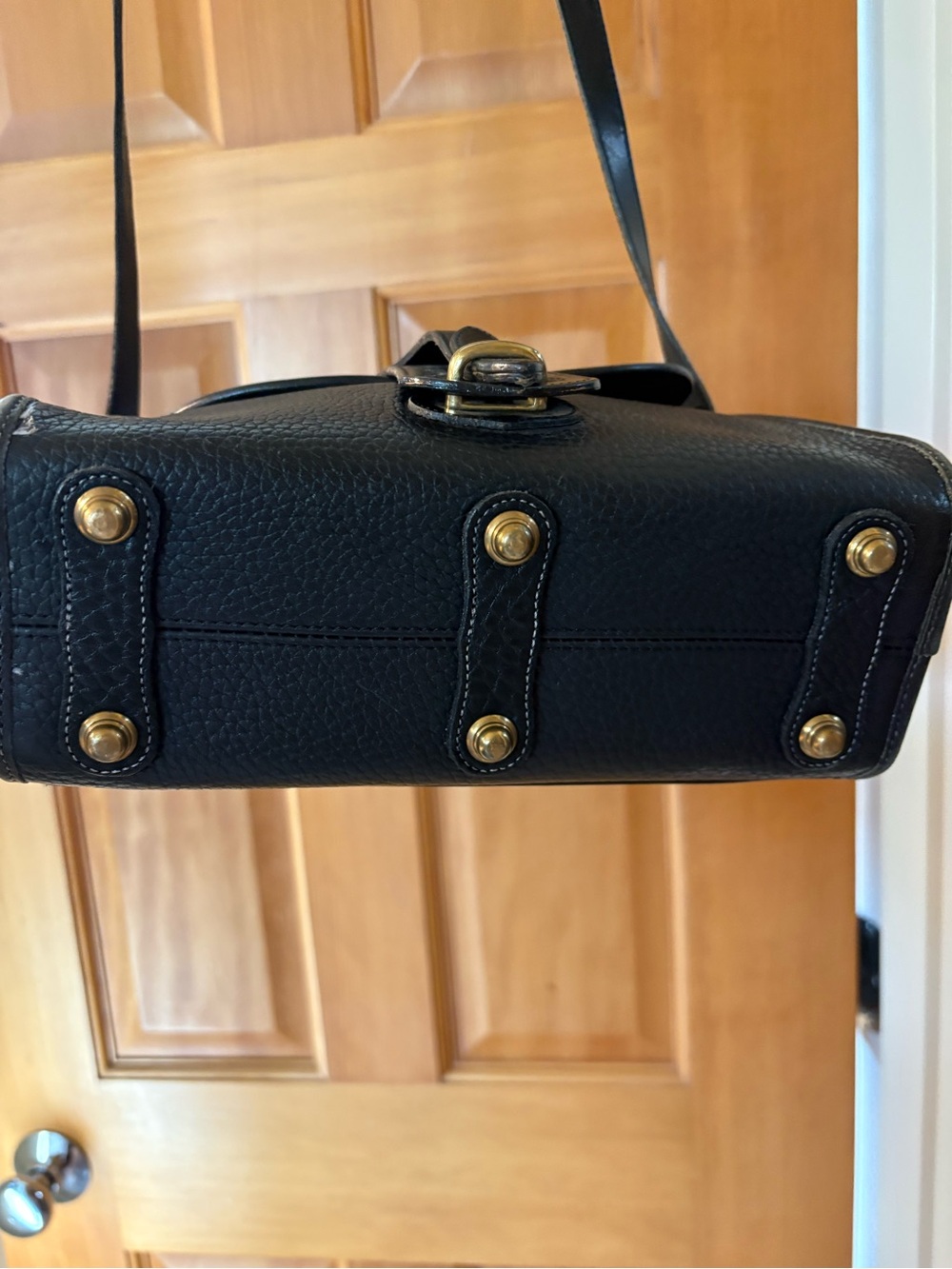 Dooney & Bourke Black Pebbled Leather Flap Crossbody - Picture 3 of 16